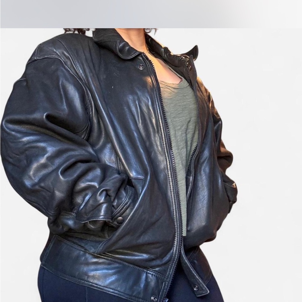 Andrew Marc Black Leather Jacket